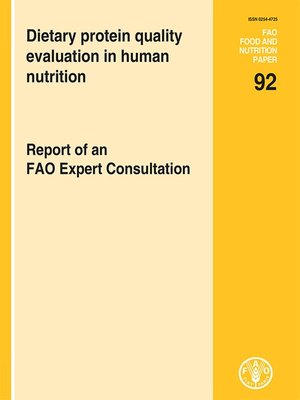 cover image of Dietary Protein Quality Evaluation in Human Nutrition